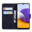 Wallet Stand Plain PU Leather Protective Case for Samsung Galaxy A22 5G (EU Version) - Black - 4