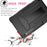Foldable T-shaped Kickstand PC Silicone Shock-Proof Cover Protector for Samsung Galaxy Tab S7 FE - Black - 3
