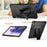 Foldable T-shaped Kickstand PC Silicone Shock-Proof Cover Protector for Samsung Galaxy Tab S7 FE - Black - 4