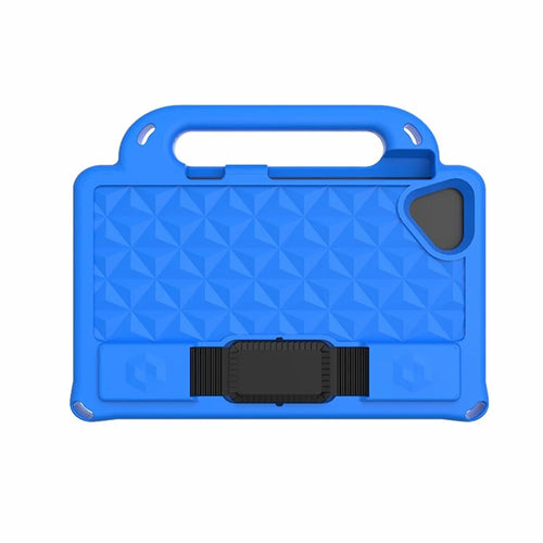 EVA Rhombus Design Kids Shock Proof Convertible Handle Light Weight Protective Cover with Shoulder Strap for Samsung Galaxy Tab A7 Lite 8.7-inch - Blue - 1