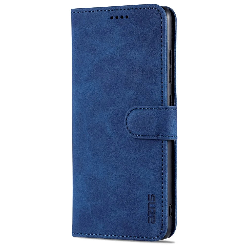 AZNS PU Leather Phone Cover Wallet Stand Case for Samsung Galaxy S20 FE 2022/S20 FE 4G/S20 FE 5G/S20 Lite - Blue - 2