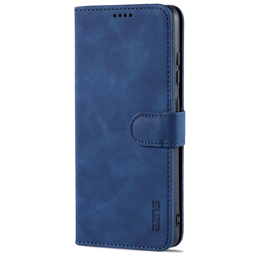 AZNS PU Leather Phone Cover Case with Wallet for Samsung Galaxy A52 4G/5G / A52s 5G - Blue - 2