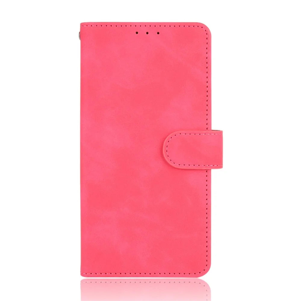 Skin-touch PU Leather Protective Phone Cover Stand Wallet Case for Samsung Galaxy A22 4G (EU Version) - Rose - 2