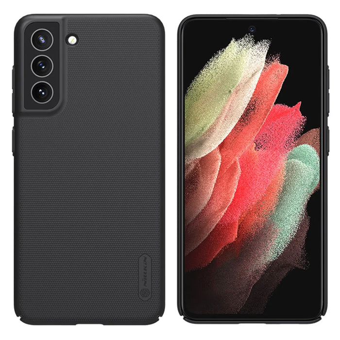 NILLKIN Frosted Shield Matte Surface Hard PC Phone Cover Case for Samsung Galaxy S21 FE 2021 - Black - 1