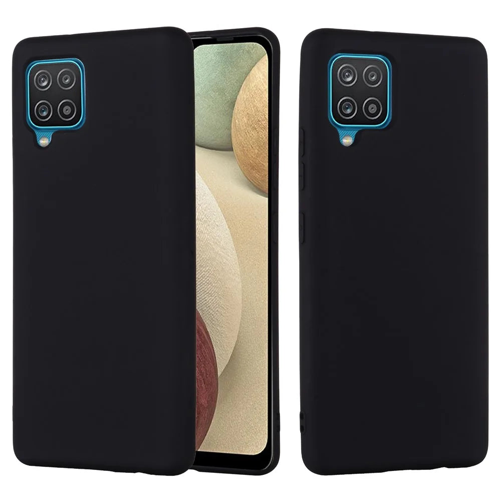 Soft Silicone Mobile Phone Back Case Cover Shell with Lanyard for Samsung Galaxy A22 4G (EU Version) - Black - 2