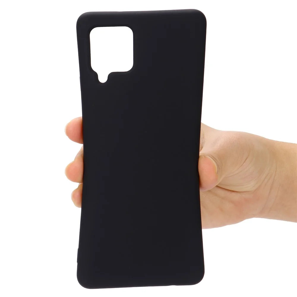 Soft Silicone Mobile Phone Back Case Cover Shell with Lanyard for Samsung Galaxy A22 4G (EU Version) - Black - 4