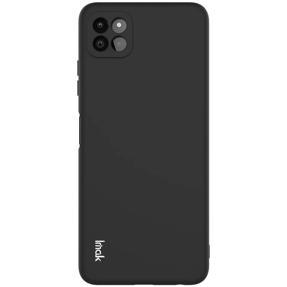 IMAK UC-2 Series Well-Protected Good Fit Flexible TPU Skin-feel Phone Back Case Cover for Samsung Galaxy A22 5G (EU Version) - Black - 1