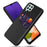 Drop-proof Cloth Texture Hybrid Phone Case with Card Slot Design for Samsung Galaxy A22 4G (EU Version) - Black - 1