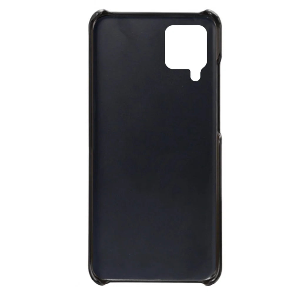 Anti-Drop PU Leather Coated Hard PC Case with Dual-Card Slots Design for Samsung Galaxy A22 4G (EU Version) - Black - 4