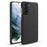 Well-Protected Hard Plastic Cover Coated with Cloth Back Case for Samsung Galaxy S21 FE - Black - 1