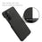 Well-Protected Hard Plastic Cover Coated with Cloth Back Case for Samsung Galaxy S21 FE - Black - 2