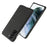 Well-Protected Hard Plastic Cover Coated with Cloth Back Case for Samsung Galaxy S21 FE - Black - 4