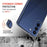 For Samsung Galaxy S21 FE Anti-Fingerprint Flexible Skin Lightweight Protective TPU Case with Tempered Glass Screen Protector - 7