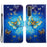 Pattern Printing PU Leather Stand Wallet Case with Wrist Strap for Samsung Galaxy S21 FE - Golden Butterfly - 1