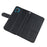 Splicing Leather Mobile Phone Cover Wallet Stand Design Case with Strap for Samsung Galaxy A12 - Black - 7