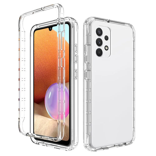 Clear Slim Protective Detachable 2-in-1 Cover Designed Transparent Anti-Scratch PC+TPU Phone Case for Samsung Galaxy A32 4G - 1