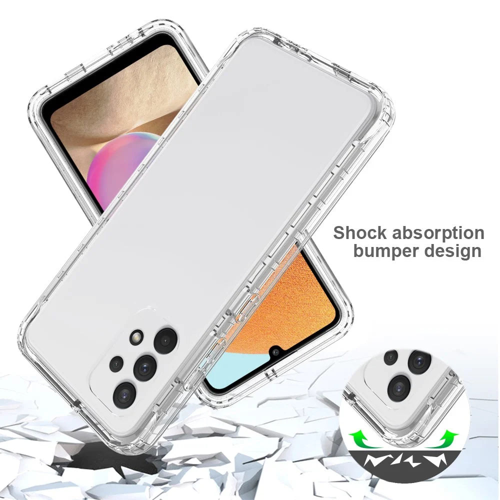 Clear Slim Protective Detachable 2-in-1 Cover Designed Transparent Anti-Scratch PC+TPU Phone Case for Samsung Galaxy A32 4G - 3
