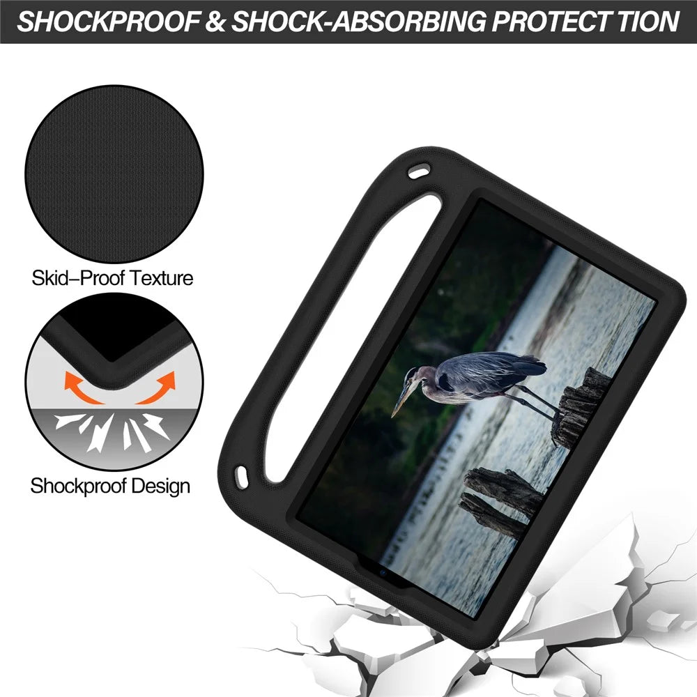 Hand-Hold EVA Tablet Case with Kickstand for Samsung Galaxy Tab A7 Lite 8.7-inch - Black - 2