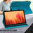 Flower Pattern Imprinting Leather Stand Tablet Cover with Wallet for Samsung Galaxy Tab A7 10.4 (2022) / (2020) - Blue - 3