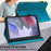 Auto Wake/Sleep Function Imprint Flower Pattern Leather Stand Tablet Cover for Samsung Galaxy Tab A7 Lite 8.7-inch - Blue - 3