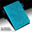 Auto Wake/Sleep Function Imprint Flower Pattern Leather Stand Tablet Cover for Samsung Galaxy Tab A7 Lite 8.7-inch - Blue - 4