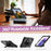 3-Layer PC + Silicone Heavy Duty Rugged Shockproof Kickstand Protective Cover with Hand Strap and Shoulder Strap for Samsung Galaxy Tab A7 Lite 8.7-inch - Black - 2