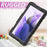 3-Layer PC + Silicone Heavy Duty Rugged Shockproof Kickstand Protective Cover with Hand Strap and Shoulder Strap for Samsung Galaxy Tab A7 Lite 8.7-inch - Black - 4