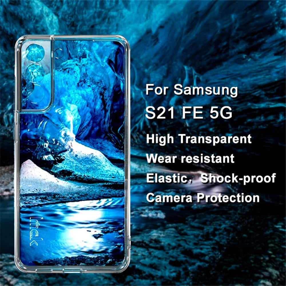 IMAK UX-5 Series Transparent Full Protective Flexible TPU Cover Case for Samsung Galaxy S21 FE - 2