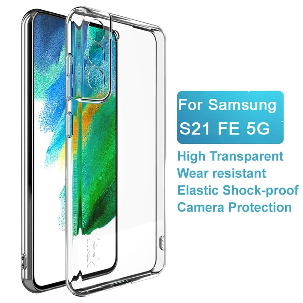 IMAK UX-5 Series Transparent Full Protective Flexible TPU Cover Case for Samsung Galaxy S21 FE - 3