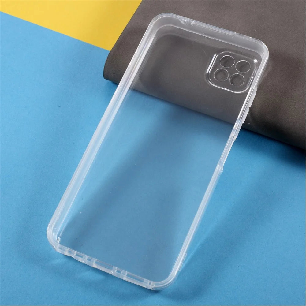 Detachable 2-in-1 Clear TPU+PET+Acrylic Hybrid Case Phone Cover for Samsung Galaxy A22 5G (EU Version) - 3