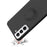 Liquid Silicone Ring Kickstand Design Phone Protective Shell with Strap for Samsung Galaxy S21+ 5G - Black - 6