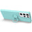 Ring Kickstand Design Soft Liquid Silicone Phone Protective Shell with Strap for Samsung Galaxy S21 Ultra 5G - Black - 2