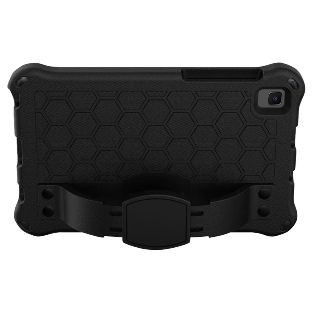 Honeycomb Design EVA Material Four Corner Anti Falling Flat Protective Kickstand Shell for Samsung Galaxy Tab A7 Lite 8.7-inch SM-T220 (Wi-Fi) / SM-T225 - Black - 6