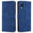 AZNS Leather Phone Case with Wallet Stand for Samsung Galaxy A02/M02 - Blue - 1