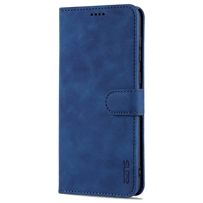 AZNS Leather Phone Case with Wallet Stand for Samsung Galaxy A02/M02 - Blue - 2