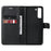 For Samsung Galaxy S21 FE Case Solid Color Leather Mobile Cover Wallet Stand with Strap - Black - 6