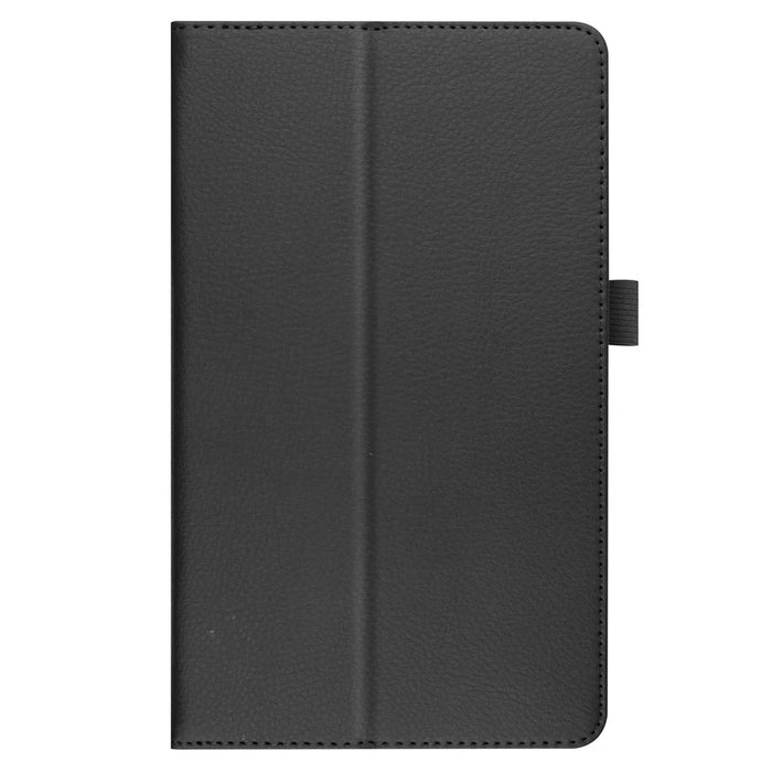 Lightweight Slim Litchi Texture PU Leather Folio Cover Stand Case for Samsung Galaxy Tab A7 Lite 8.7-inch - Black - 2