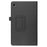 Lightweight Slim Litchi Texture PU Leather Folio Cover Stand Case for Samsung Galaxy Tab A7 Lite 8.7-inch - Black - 3