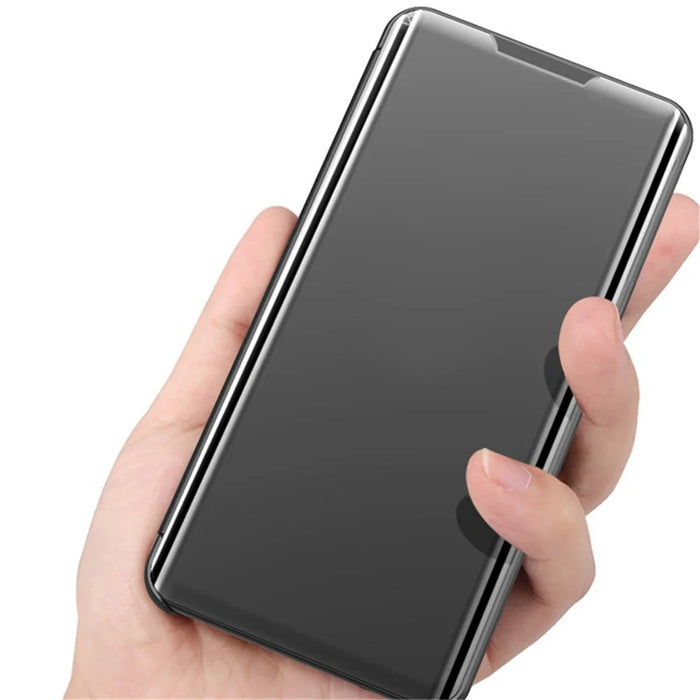 For Samsung Galaxy A22 5G (EU) Flip Leather Cover with Stand Full Body Protective Phone Case - Black - 3