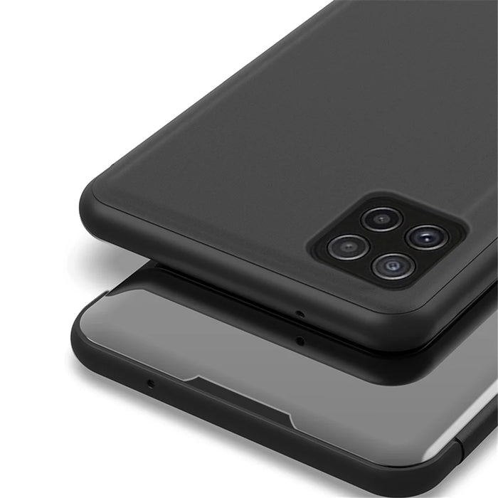 For Samsung Galaxy A22 5G (EU) Flip Leather Cover with Stand Full Body Protective Phone Case - Black - 5