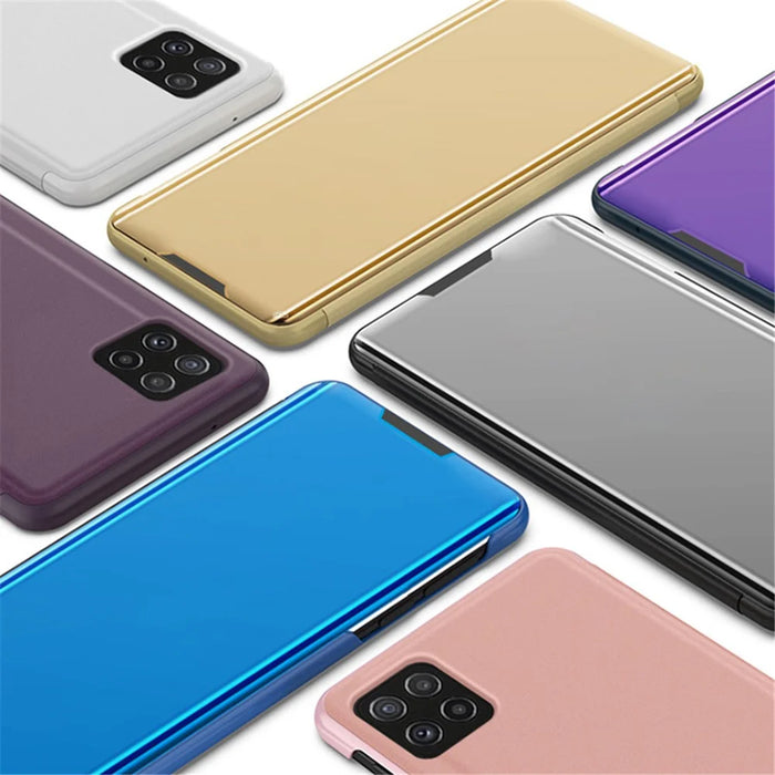 For Samsung Galaxy A22 5G (EU) Flip Leather Cover with Stand Full Body Protective Phone Case - Black - 6
