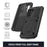 Shock Absorbing Defender Heavy Full Body Back Cover Kickstand Carrying Hard PC + Soft TPU Armor Case for Samsung Galaxy S21 FE - Black - 4