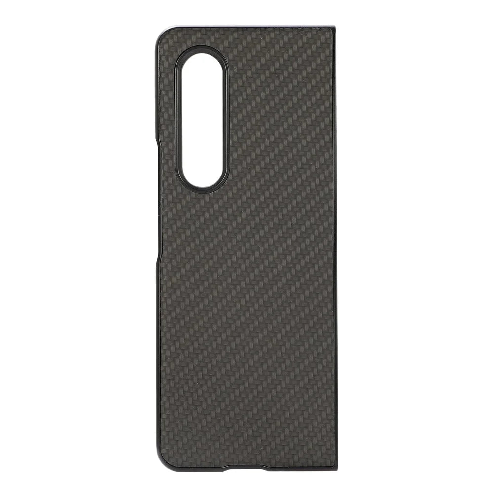 Carbon Fiber Texture Leather Coated Phone Case Back Cover for Samsung Galaxy Z Fold3 5G - Black - 2