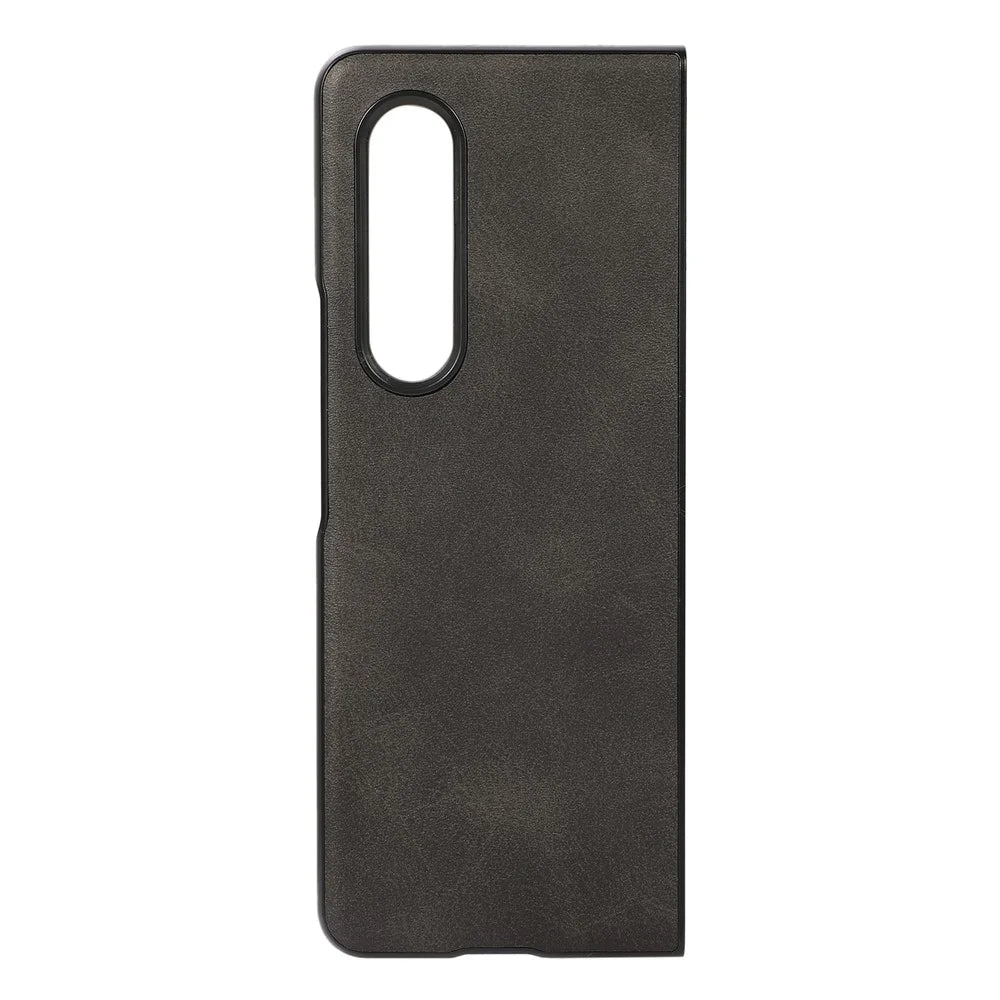 Leather Coated Phone Cover Case for Samsung Galaxy Z Fold3 5G - Black - 3