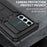 R-JUST Kickstand Full-Body Shockproof Metal Case with Built-in Screen Protector and Slide Camera Lens Cover for Samsung Galaxy S21 Ultra 5G - Black - 2