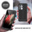 R-JUST Kickstand Full-Body Shockproof Metal Case with Built-in Screen Protector and Slide Camera Lens Cover for Samsung Galaxy S21 Ultra 5G - Black - 4