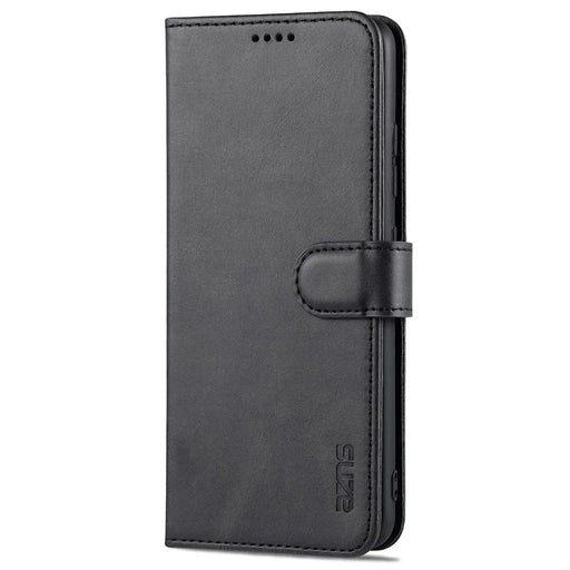 AZNS PU Leather Wallet Stand Phone Cover Shell for Samsung Galaxy A32 4G (EU Version) - Black - 2