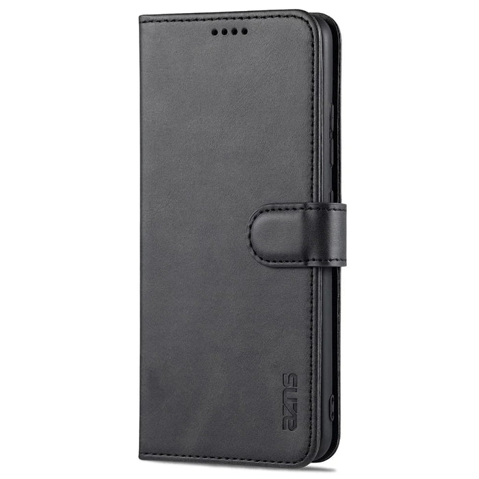 AZNS PU Leather Wallet Stand Phone Cover Shell for Samsung Galaxy A32 4G (EU Version) - Black - 2