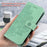 Imprint Flowers Pattern PU Leather Wallet Phone Case with Lanyard for Samsung Galaxy S21 5G/4G - Green - 4