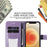 PU Leather Imprint Flowers Pattern Wallet Phone Case with Lanyard for Samsung Galaxy S21 FE - Purple - 3